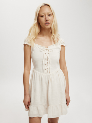 Women's Cotton On White Willow Corset Mini Dress