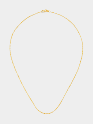 Yellow Gold Lightweight Bevelled Edge Chain