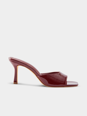 Women's Cotton On Burgundy Edie Minimal Mule Heels