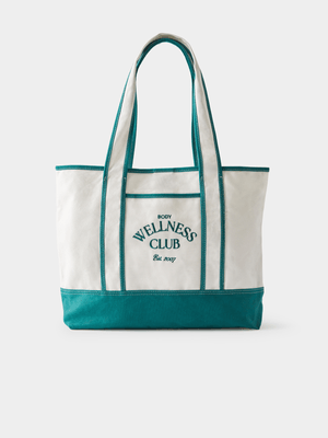 Women's Cotton On Green Body Wellness Club Tote Bag