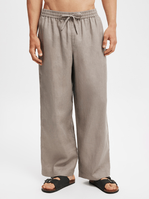 Men's Cotton On Green Super Baggy Linen Pants