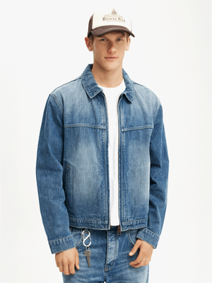 Men's Cotton On Blue Cropped Denim Jacket