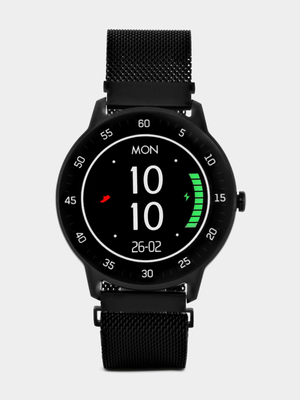 Tempo Pulse 11.0 Black Plated Round Mesh Smart Watch