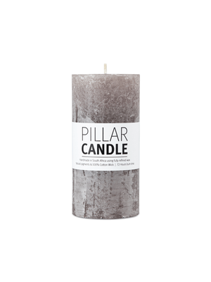 pillar candle rustic coffee 7.3x15cm