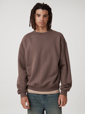 Men's Cotton On Brown Box Fit Crew Sweater