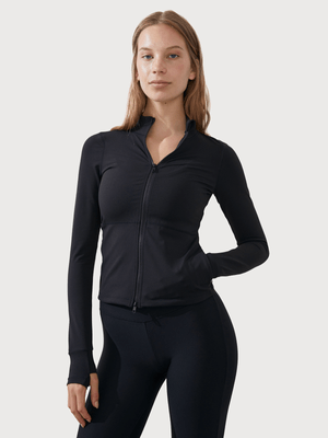 Women's Cotton On Black Active Core Zip Through Long Sleeve Jacket