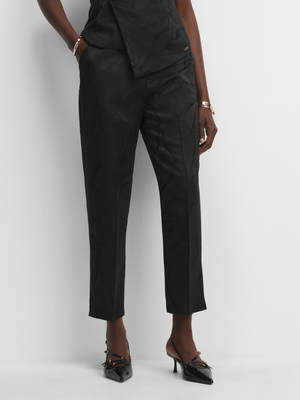 Luella Leaf Jacquard Slim Leg Pants