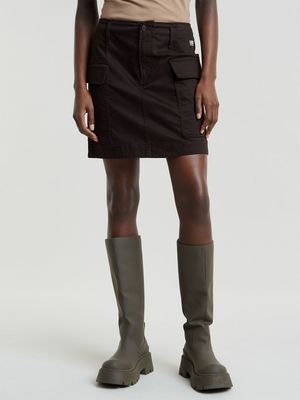 G-Star Women's Cargo Mini Dark Black Skirt