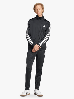 Mens adidas 3 Stripes Tricot Black/White Tracksuit