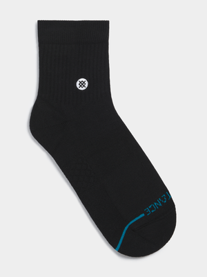 Stance Unisex Iconic Quarter Black Socks