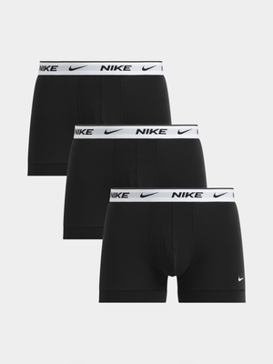 Nike Men's Dri-Fit 3 Pack Everyday Black/White Trunk