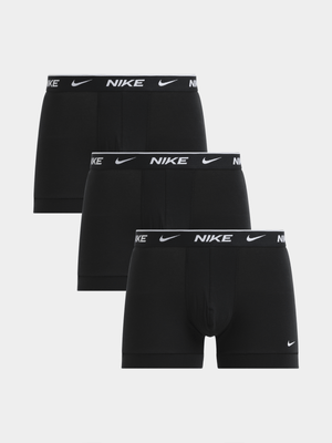 Nike Men's Dri-Fit 3 Pack Everyday Black/White Trunk