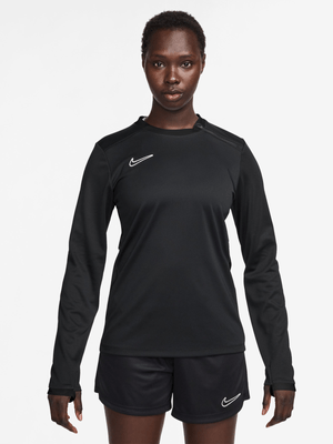 Womes Nike Academy Black Crew Football Top