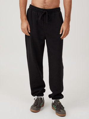 Men's Cotton On Black Baggy Cuffed Track Pants