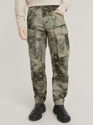 G-Star Men's Rovic Zip 3D Regular Tapered Grey Camo Pants