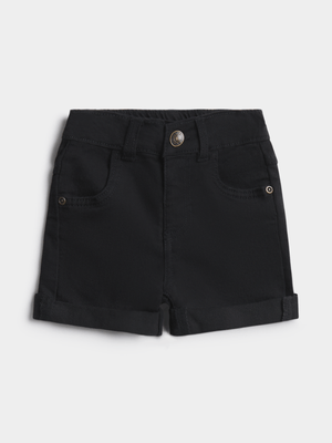 Jet Toddler Boys Black Denim Shorts