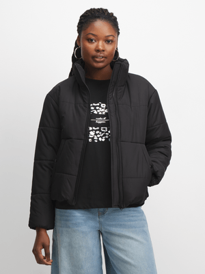 Women's Black Puffer Jacket