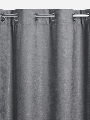 Jet Home Charcoal Chloe Blockout Eyelet Curtain