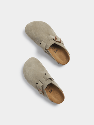 Birkentstock Women's Boston Suede Taupe Clog