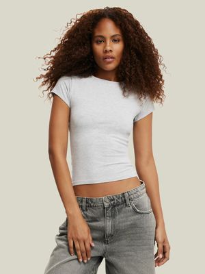 Women's Cotton On Grey All Day Crew T-shirt