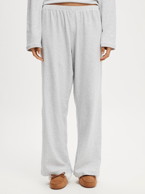 Women's Cotton On Grey Pointelle Relaxed Wide Leg Pants