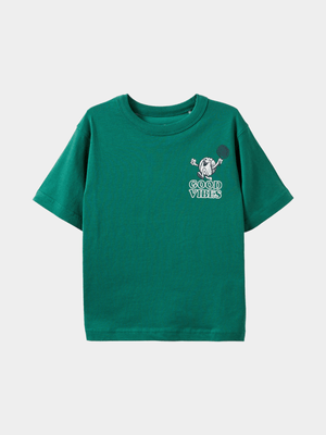 Cotton On Kids Green Boy Jonny Short Sleeve Graphic Print T-shirt