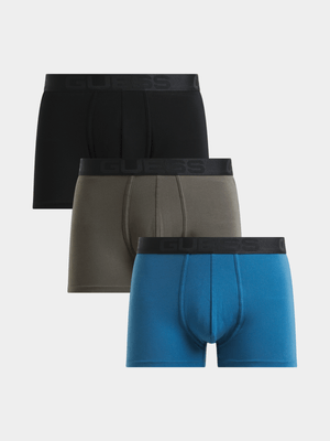 Men's Guess Multi Joe 3Pack Boxer Trunks