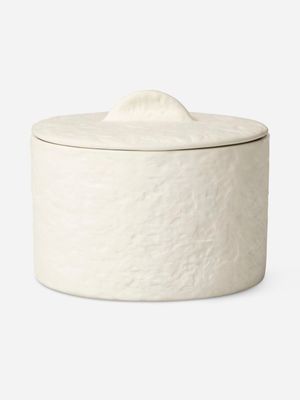 Textured Ceramic Jar Candle Short 10cm