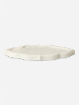 Marble Lotus Tray 12.5 X 20cm