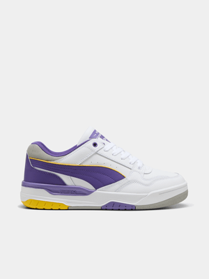 Mens Puma Rebound Retro White/Purple Sneakers