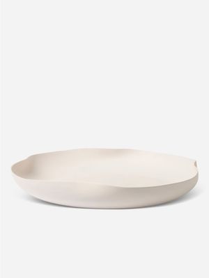 Sculptural Bowl Aluminium White 44 X 43.5cm