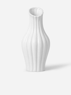 Organic Ribbed Ceramic Tall Vase 13 x 29.5cm