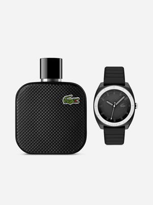 Lacoste L.12.12 Noir Eau de Toilette with Free Watch