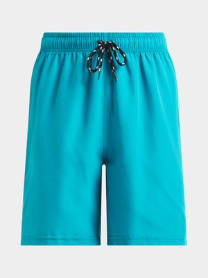 Boys TS Woven Turquoise Training Shorts