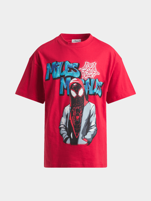 Jet Older Boys Red Miles Morales Oversize T-Shirt