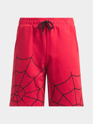 Jet Older Boys Red/Black Spiderman Shorts