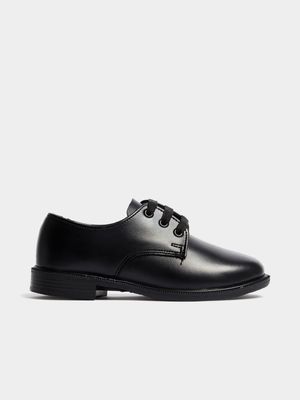 Jet Younger Boys Black Leather Toughees School Shoe