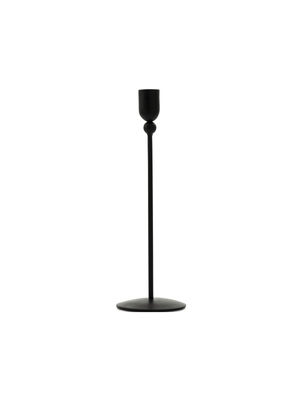 dinner candle holders black metal 25.5x8.5cm