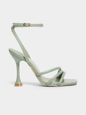 Women's Green Multi Strap Heel