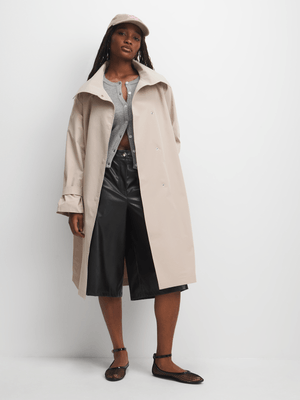 Women's Stone Oversized Trenchcoat