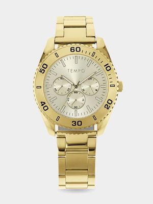 Tempo Men's Gold Chronograph Watch