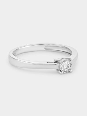 Sterling Silver Lab Grown Diamond Solitaire Ring