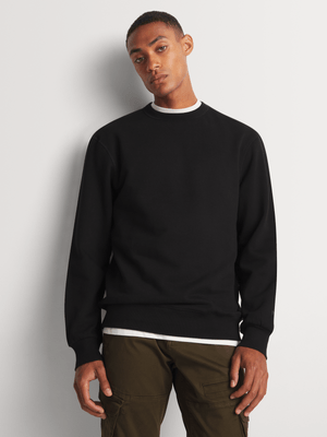 Men's Markham Basic Black Crewneck