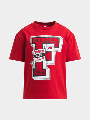 Older Boy's Red Graphic Print T-Shirt