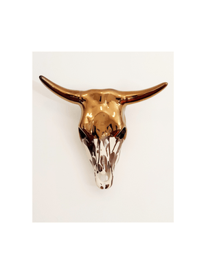 rialheim cow skull large bronze