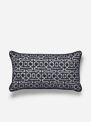 Maze Texture Scatter Cushion Navy 35x60cm