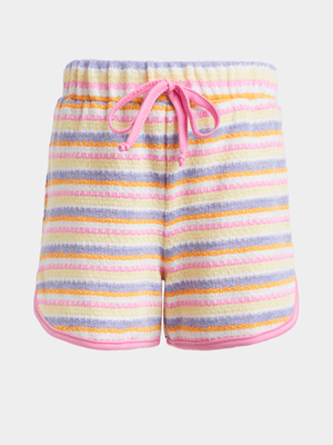 Jet Younger Girls Multicolour Stripe Shorts