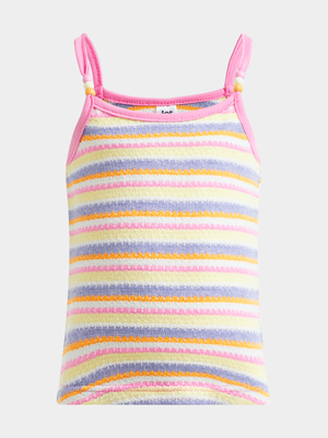 Jet Younger Girls Multicolour Crochet Vest