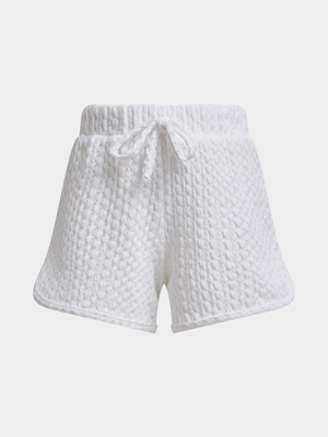 Jet Younger Girls White Shorts