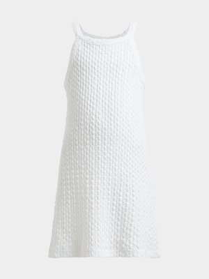 Jet Younger Girls White Crochet Dress